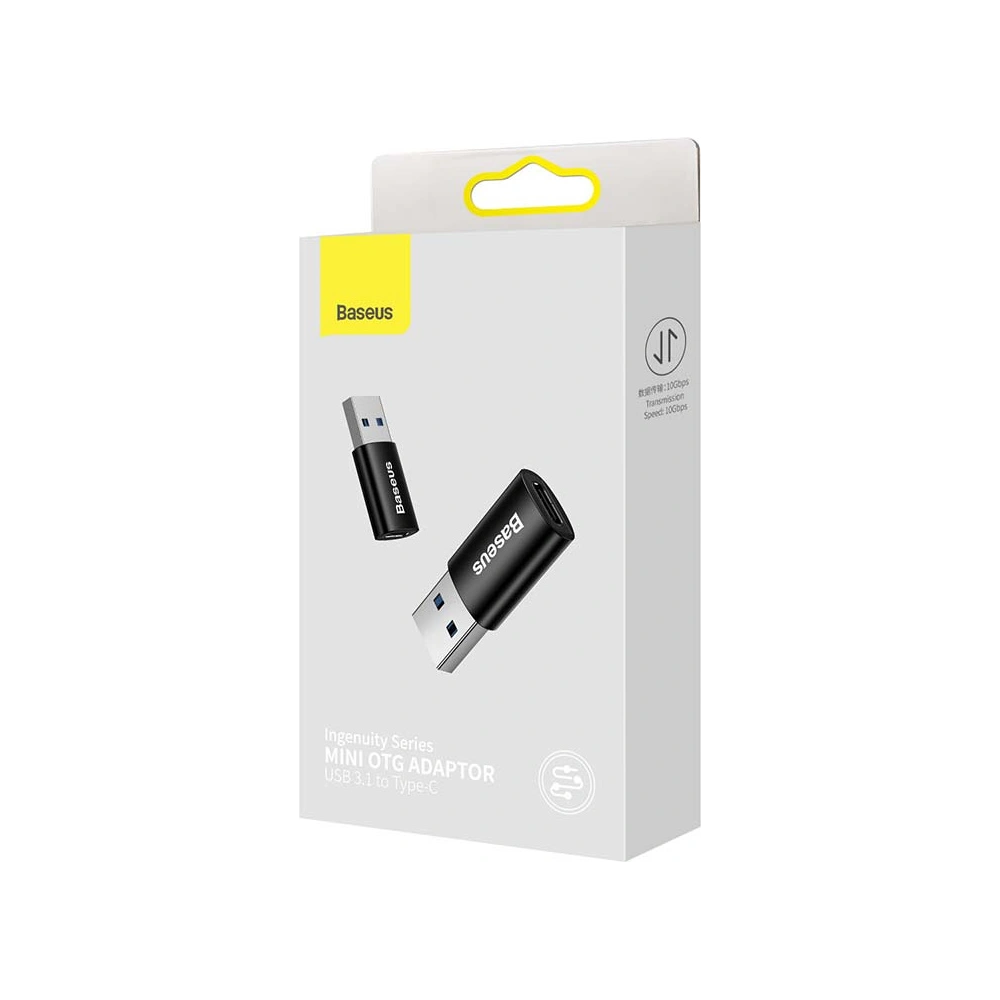 Hurtownia GSM - Adapter USB-A do USB-C Baseus Ingenuity OTG (czarny) - BSU3218BLK - {ean13} - Hurt