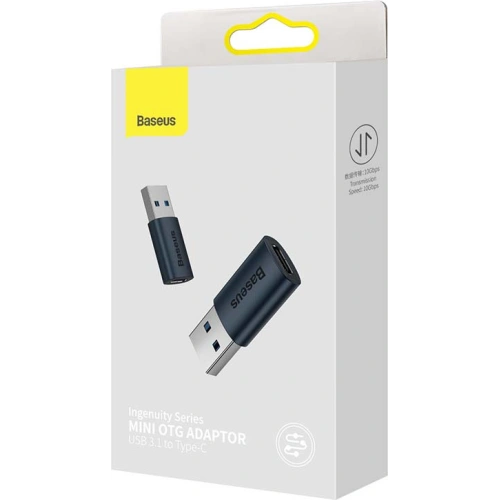 Adapter USB-A do USB-C Baseus Ingenuity OTG (niebieski)