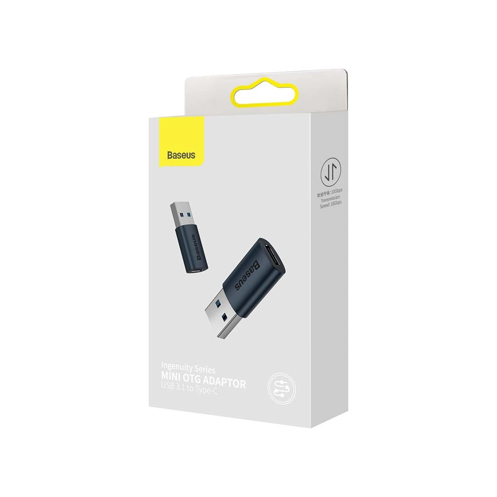 Hurtownia GSM - Adapter USB-A do USB-C Baseus Ingenuity OTG (niebieski) - BSU3219BLU - {ean13} - Hurt