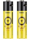 Akumulátory Baseus, 2xAA, 1920mAh, micro USB (černá-žlutá)