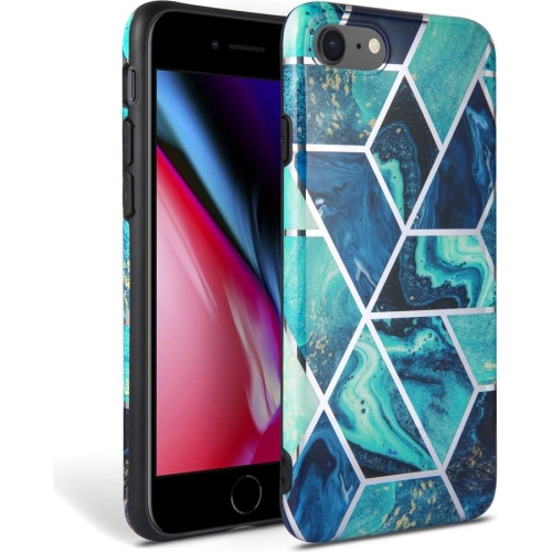 Etui Tech-Protect Marble Apple iPhone SE 2022/SE 2020/8/7 Blue