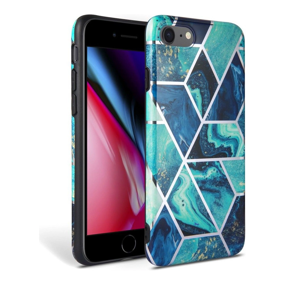Hurtownia GSM - Etui Tech-Protect Marble Apple iPhone SE 2022/SE 2020/8/7 Modrá - THP948BLU - {ean13} - Hurt