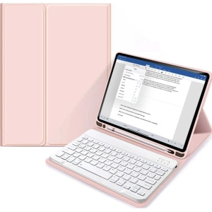 Etui Tech-Protect SC Pen + Klávesnice Apple iPad Air 10.9 2020/2022 (4. a 5. generace) / iPad Air 11 2024 (6. generace) Růžová