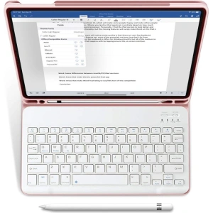 Etui Tech-Protect SC Pen + Klávesnice Apple iPad Air 10.9 2020/2022 (4. a 5. generace) / iPad Air 11 2024 (6. generace) Růžová