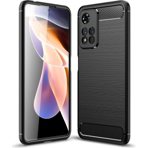 Case Tech-Protect TPUCarbon Redmi Note 11 Pro+ Plus 5G Schwarz