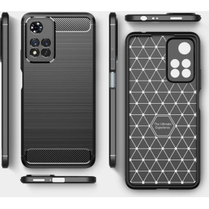 Case Tech-Protect TPUCarbon Redmi Note 11 Pro+ Plus 5G Schwarz
