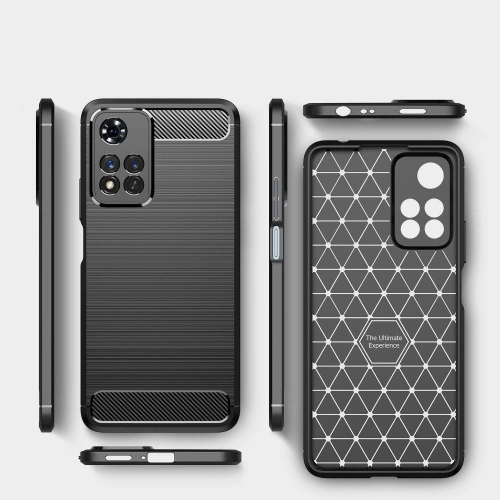 Etui Tech-Protect TPUCarbon Redmi Note 11 Pro+ Plus 5G Black