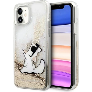 Karl Lagerfeld KLHCN61GCFD Apple iPhone 11 gold hardcase Liquid Glitter Choupette Fun