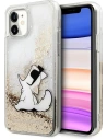 Etui Karl Lagerfeld KLHCN61GCFD Apple iPhone 11 złoty/gold hardcase Liquid Glitter Choupette Fun