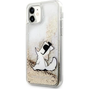 Karl Lagerfeld KLHCN61GCFD Apple iPhone 11 gold hardcase Liquid Glitter Choupette Fun