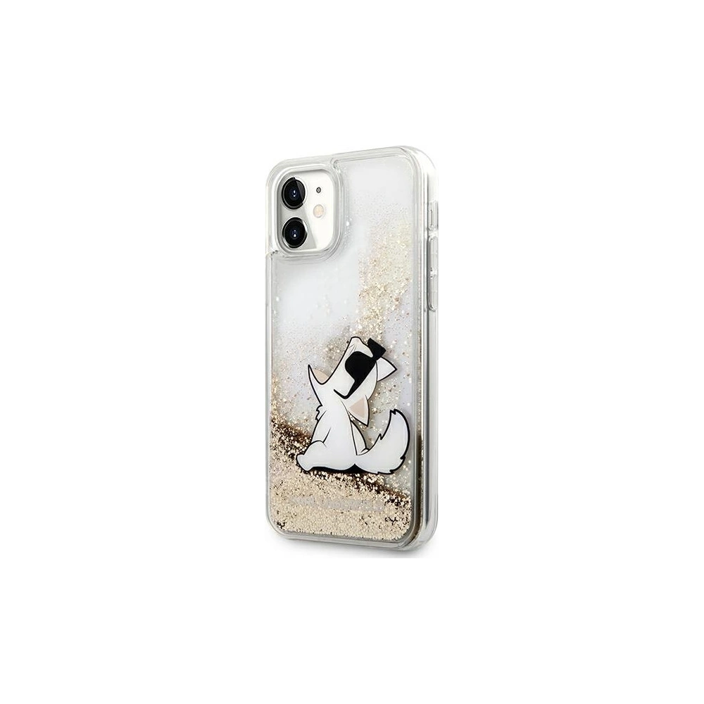 Wholesale Karl Lagerfeld KLHCN61GCFD Apple iPhone 11 gold hardcase Liquid Glitter Choupette Fun - KLD902GLD - {ean13} - Hurt