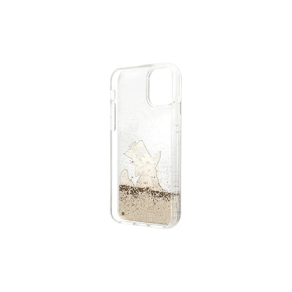 Wholesale Karl Lagerfeld KLHCN61GCFD Apple iPhone 11 gold hardcase Liquid Glitter Choupette Fun - KLD902GLD - {ean13} - Hurt