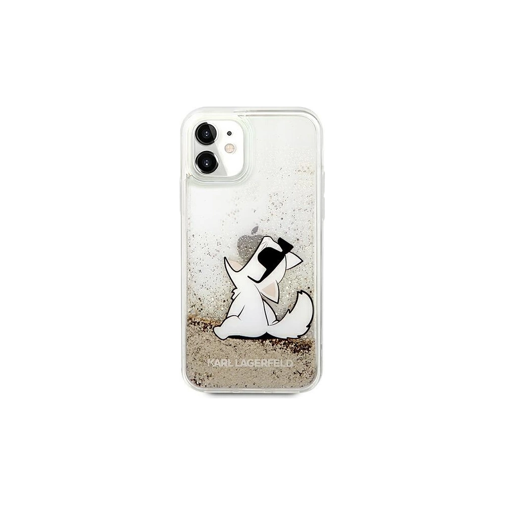 Wholesale Karl Lagerfeld KLHCN61GCFD Apple iPhone 11 gold hardcase Liquid Glitter Choupette Fun - KLD902GLD - {ean13} - Hurt