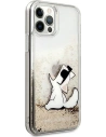 Wholesale Karl Lagerfeld KLHCP12MGCFD Apple iPhone 12/12 Pro gold hardcase Liquid Glitter Choupette Fun - KLD903GLD - {ean13} - Hurt