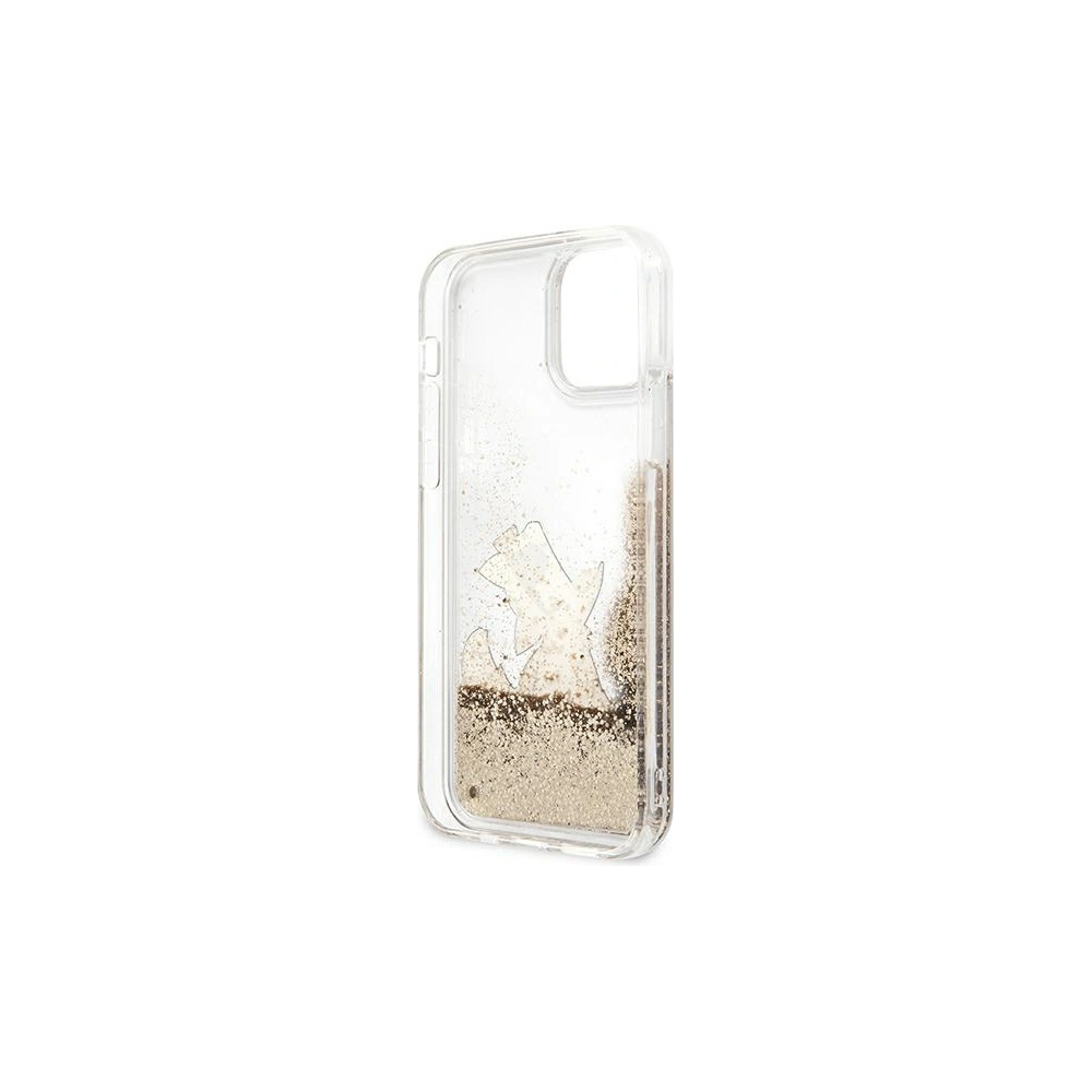 Wholesale Karl Lagerfeld KLHCP12MGCFD Apple iPhone 12/12 Pro gold hardcase Liquid Glitter Choupette Fun - KLD903GLD - {ean13} - Hurt
