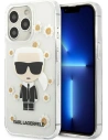 Etui Karl Lagerfeld KLHCP13LHFLT Apple iPhone 13 Pro przezroczysty/transparent Flower Ikonik Karl