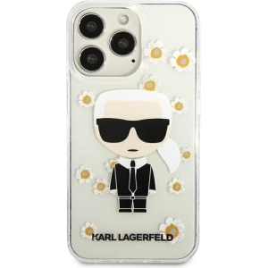 Etui Karl Lagerfeld KLHCP13LHFLT Apple iPhone 13 Pro przezroczysty/transparent Flower Ikonik Karl