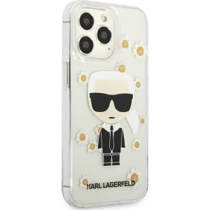 Etui Karl Lagerfeld KLHCP13LHFLT Apple iPhone 13 Pro przezroczysty/transparent Flower Ikonik Karl