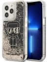 Karl Lagerfeld KLHCP13LLGGKBK Apple iPhone 13 Pro black hardcase Liquid Glitter Gatsby