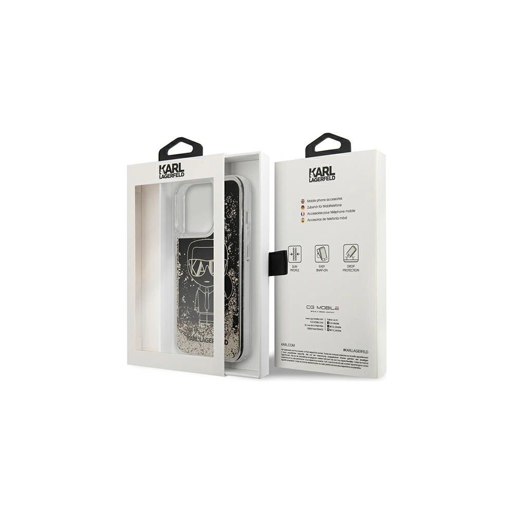 Hurtownia GSM - Etui Karl Lagerfeld KLHCP13LLGGKBK Apple iPhone 13 Pro czarny/black hardcase Liquid Glitter Gatsby - KLD905BLK - {ean13} - Hurt