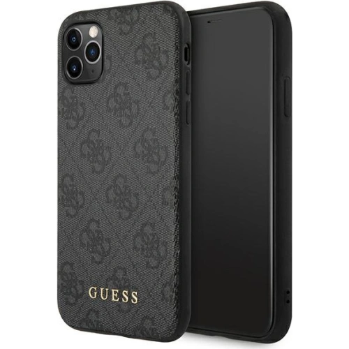 Etui Guess GUHCN58G4GFGR Apple iPhone 11 Pro szary/grey hard case 4G Metal Gold Logo