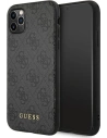 Etui Guess GUHCN58G4GFGR Apple iPhone 11 Pro šedý/grey hard case 4G Metal Gold Logo