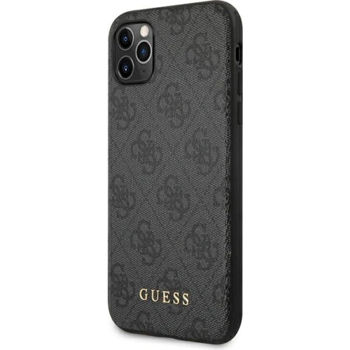 Etui Guess GUHCN58G4GFGR Apple iPhone 11 Pro szary/grey hard case 4G Metal Gold Logo
