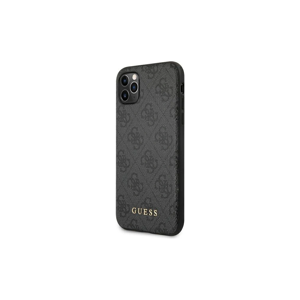 Wholesale Guess GUHCN58G4GFGR Apple iPhone 11 Pro grey hard case 4G Metal Gold Logo - GUE1670GRY - {ean13} - Hurt