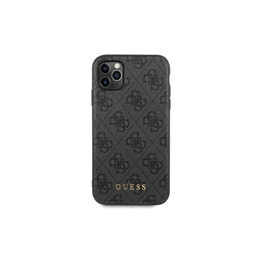 Wholesale Guess GUHCN58G4GFGR Apple iPhone 11 Pro grey hard case 4G Metal Gold Logo - GUE1670GRY - {ean13} - Hurt