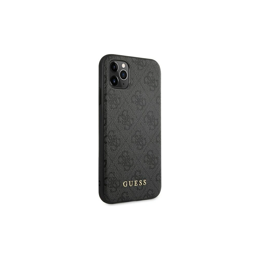 Wholesale Guess GUHCN58G4GFGR Apple iPhone 11 Pro grey hard case 4G Metal Gold Logo - GUE1670GRY - {ean13} - Hurt