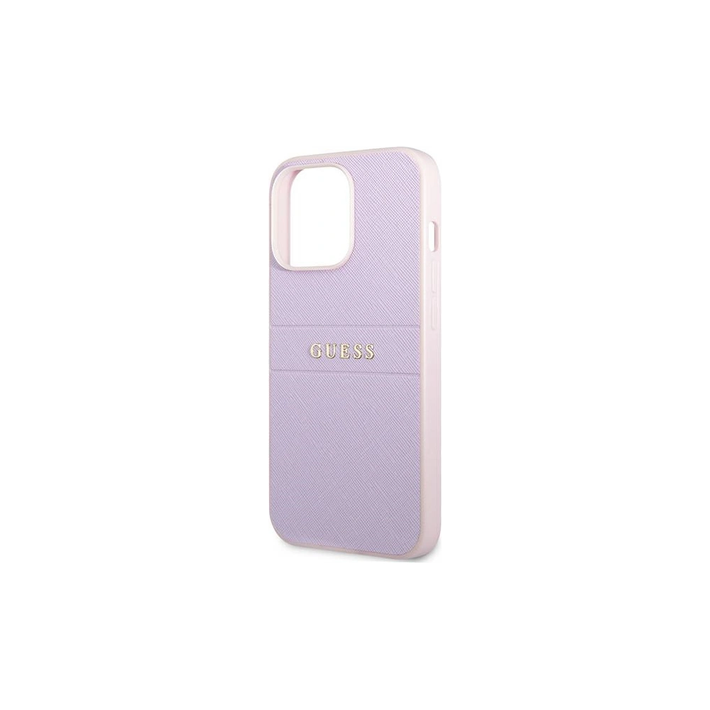 Hurtownia GSM - Case Guess GUHCP13LPSASBPU Apple iPhone 13 Pro purpurrot/purple Saffiano Heißpräge- und Metalllogo - GUE1671PRP - {ean13} - Hurt