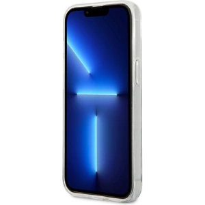 Etui Karl Lagerfeld KLHCP13SHFLT Apple iPhone 13 mini průhledný/transparentní Květy Ikonik Karl