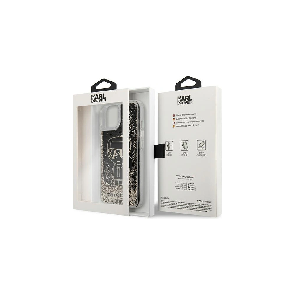 Hurtownia GSM - Etui Karl Lagerfeld KLHCP13SLGGKBK Apple iPhone 13 mini černý/black hardcase Liquid Glitter Gatsby - KLD913BLK - {ean13} - Hurt