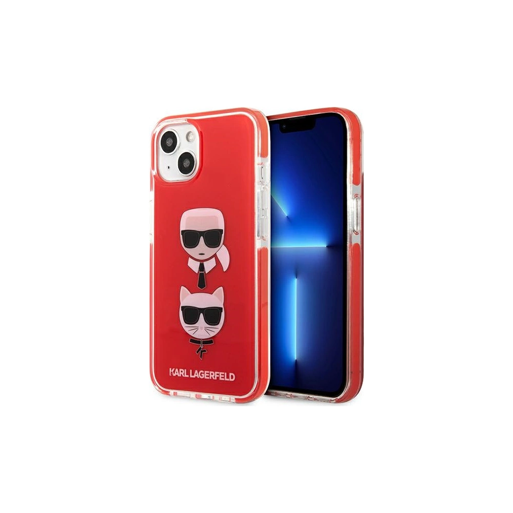 Wholesale Karl Lagerfeld KLHCP13STPE2TR Apple iPhone 13 mini hardcase red Karl&Choupette Head - KLD914RED - {ean13} - Hurt