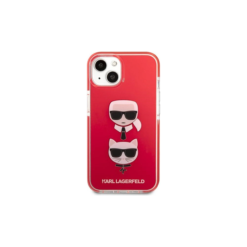 Wholesale Karl Lagerfeld KLHCP13STPE2TR Apple iPhone 13 mini hardcase red Karl&Choupette Head - KLD914RED - {ean13} - Hurt