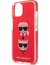 Wholesale Karl Lagerfeld KLHCP13STPE2TR Apple iPhone 13 mini hardcase red Karl&Choupette Head - KLD914RED - {ean13} - Hurt