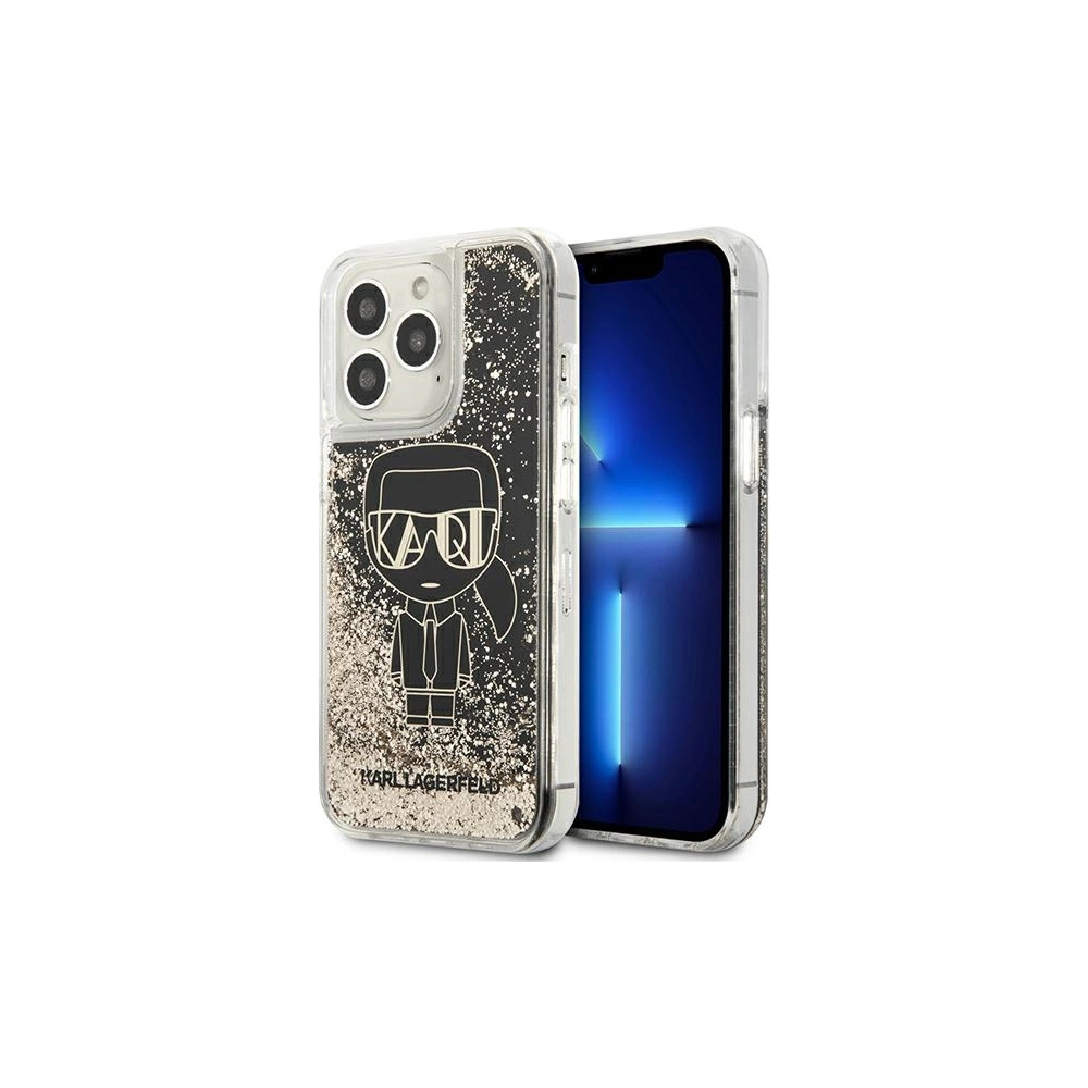 Wholesale Karl Lagerfeld KLHCP13XLGGKBK Apple iPhone 13 Pro Max black hardcase Liquid Glitter Gatsby - KLD917BLK - {ean13} - Hurt