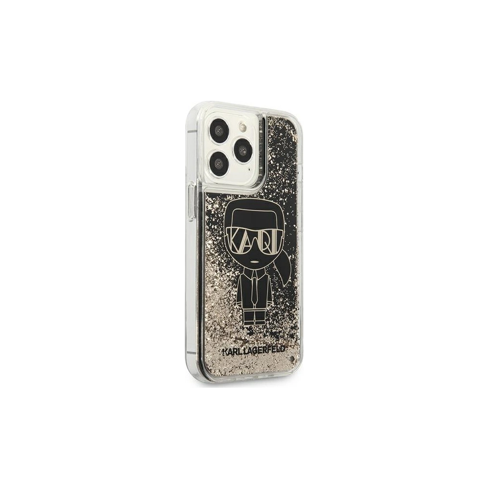 Wholesale Karl Lagerfeld KLHCP13XLGGKBK Apple iPhone 13 Pro Max black hardcase Liquid Glitter Gatsby - KLD917BLK - {ean13} - Hurt