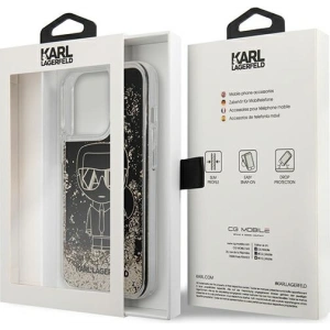 Etui Karl Lagerfeld KLHCP13XLGGKBK Apple iPhone 13 Pro Max czarny/black hardcase Liquid Glitter Gatsby