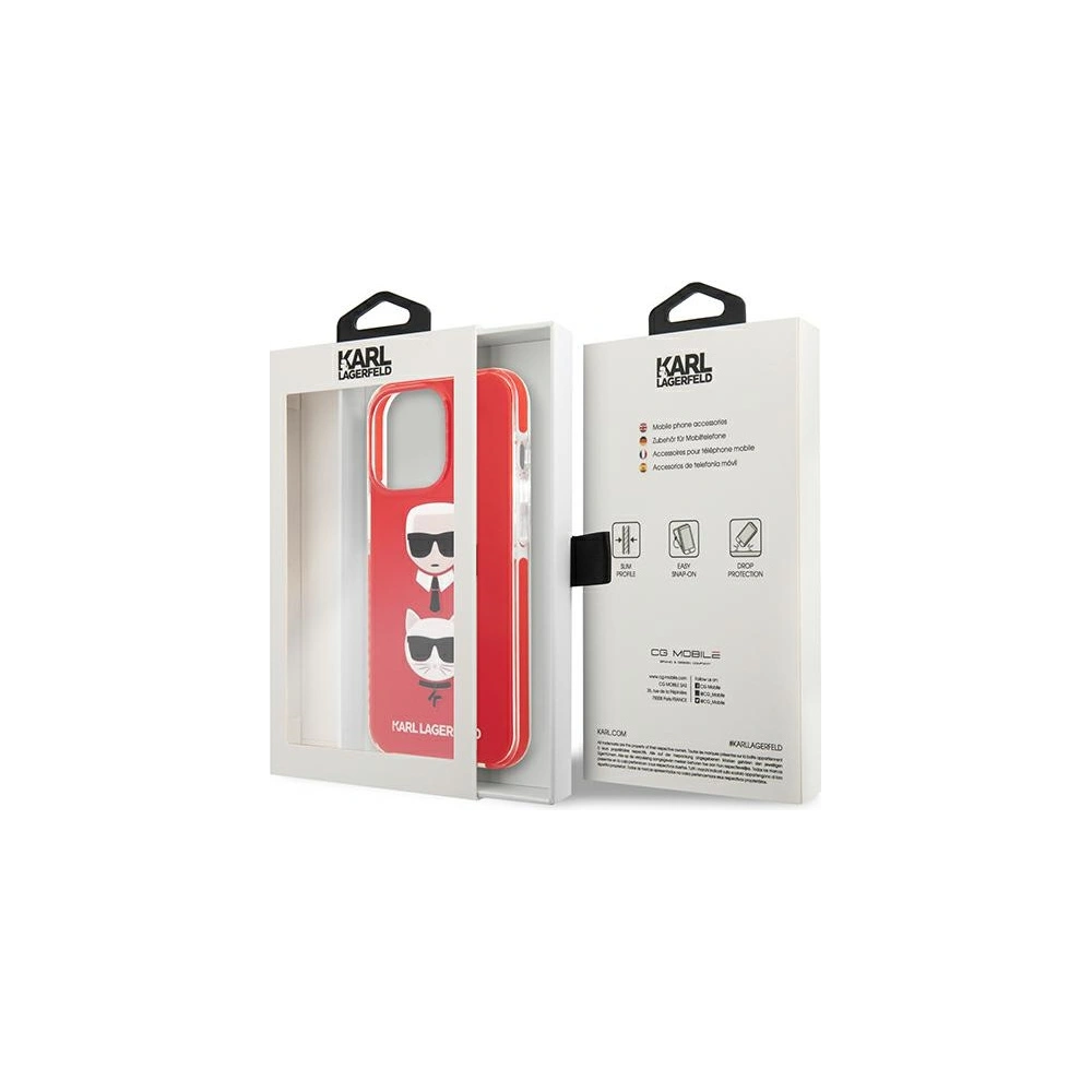 Hurtownia GSM - Etui Karl Lagerfeld KLHCP13XTPE2TR Apple iPhone 13 Pro Max hardcase czerwony/red Karl&Choupette Head - KLD918RED - {ean13} - Hurt