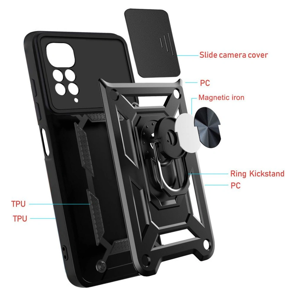 Hurtownia GSM - Etui Tech-Protect CamShield Pro Redmi Note 11/11S černé - THP969BLK - {ean13} - Hurt