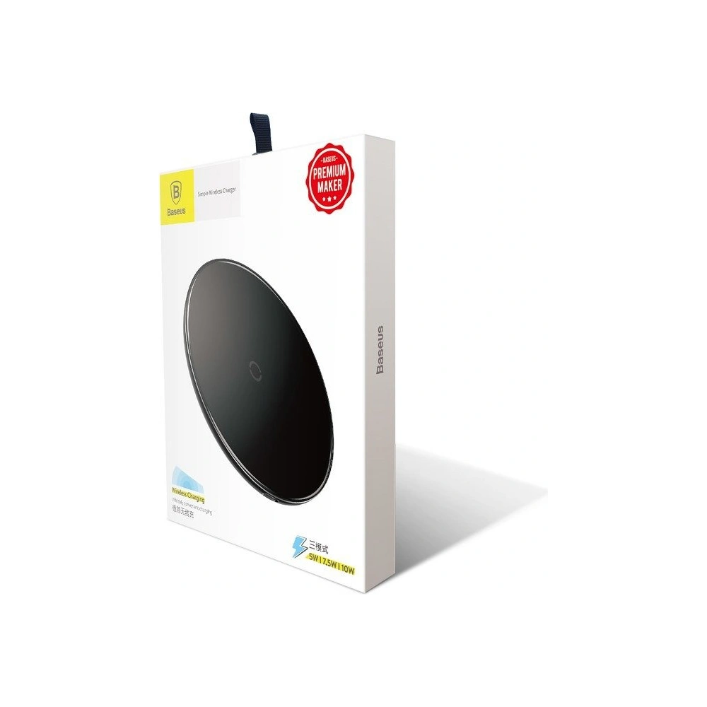 Hurtownia GSM - Bezdrátová indukční nabíječka Baseus Simple 10W Lightning (černá) - BSU3223BLK - {ean13} - Hurt