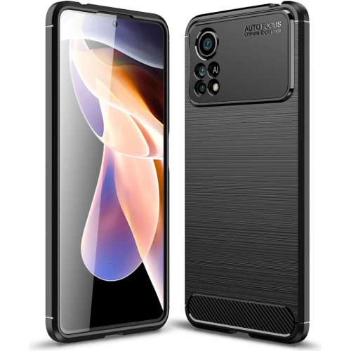 Etui Tech-Protect TPUCarbon POCO X4 Pro 5G Black