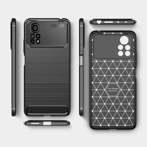 Etui Tech-Protect TPUCarbon POCO X4 Pro 5G Black