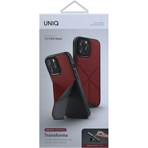 Etui UNIQ Transforma MagSafe Apple iPhone 13 Pro Max czerwony/coral red