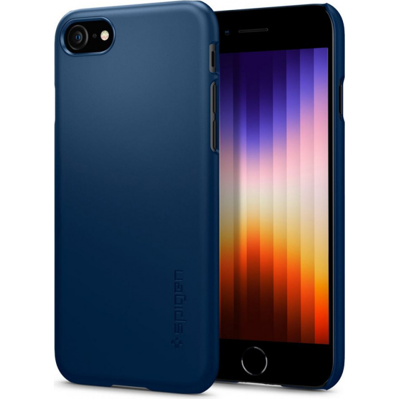 Hurtownia Spigen - 8809811859188 - SPN2227BLU - Etui Spigen Thin Fit Apple iPhone SE 2022/SE 2020/8/7 Navy Blue - B2B homescreen