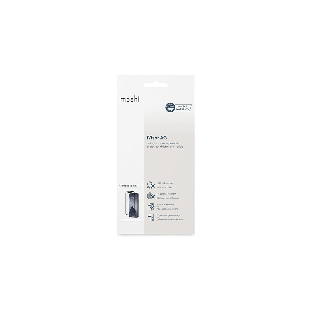 Wholesale Moshi iVisor AG - Matte Protective Film Apple iPhone 12 mini Screen (Black Frame) - MOSH224BLK - {ean13} - Hurt