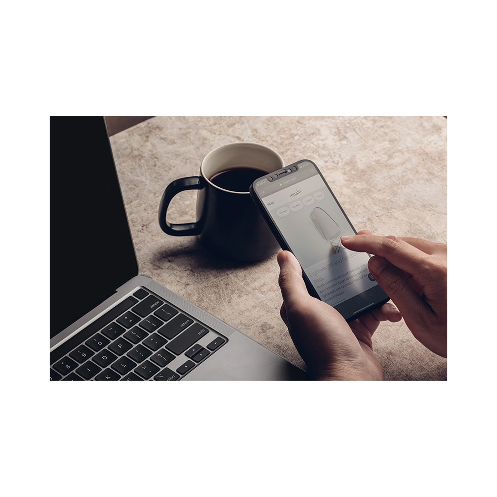 Wholesale Moshi iVisor AG - Matte Protective Film Apple iPhone 12 mini Screen (Black Frame) - MOSH224BLK - {ean13} - Hurt