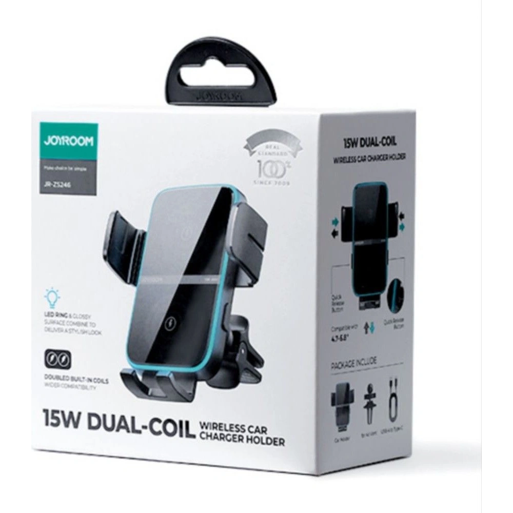 Hurtownia GSM - Upevnění do auta s indukční nabíječkou Joyroom JR-ZS246 Air Vent Car Mount Wireless Charger 15W Černé - JYR085BLK - {ean13} - Hurt