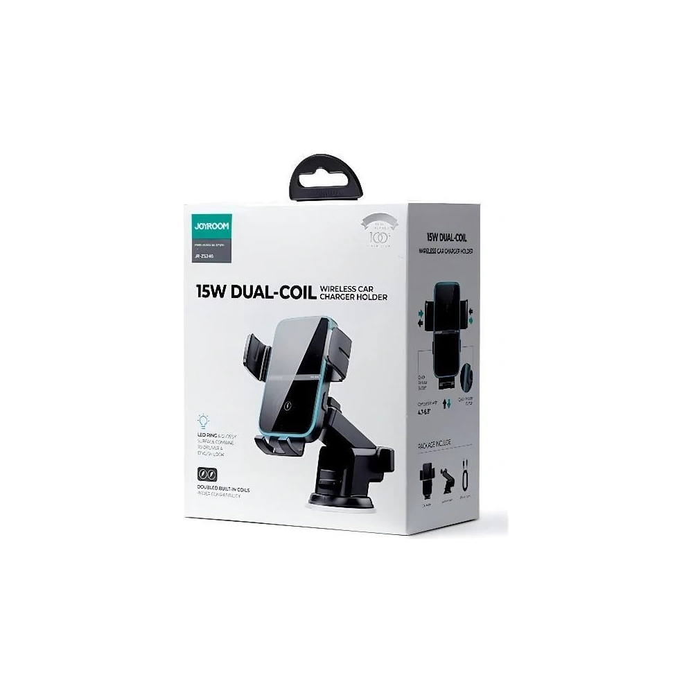 Wholesale Joyroom JR-ZS246 Dashboard Car Mount Wireless Charger 15W Black - JYR086BLK - {ean13} - Hurt